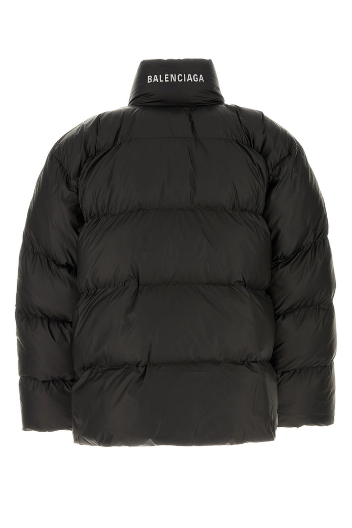 Black nylon padded jacket