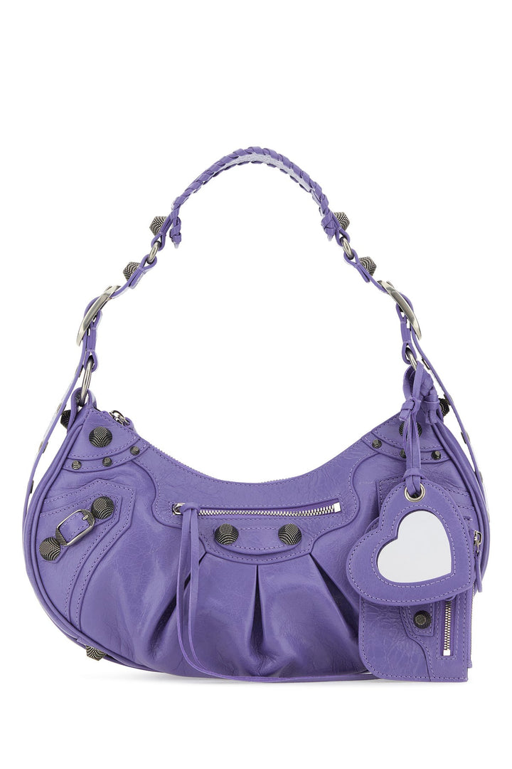 Light purple leather Le Cagole S shoulder bag