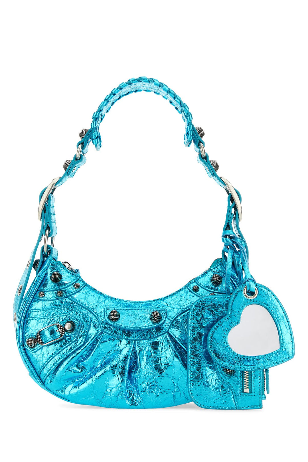 Turquoise nappa leather Le Cagole XS shoulder bag