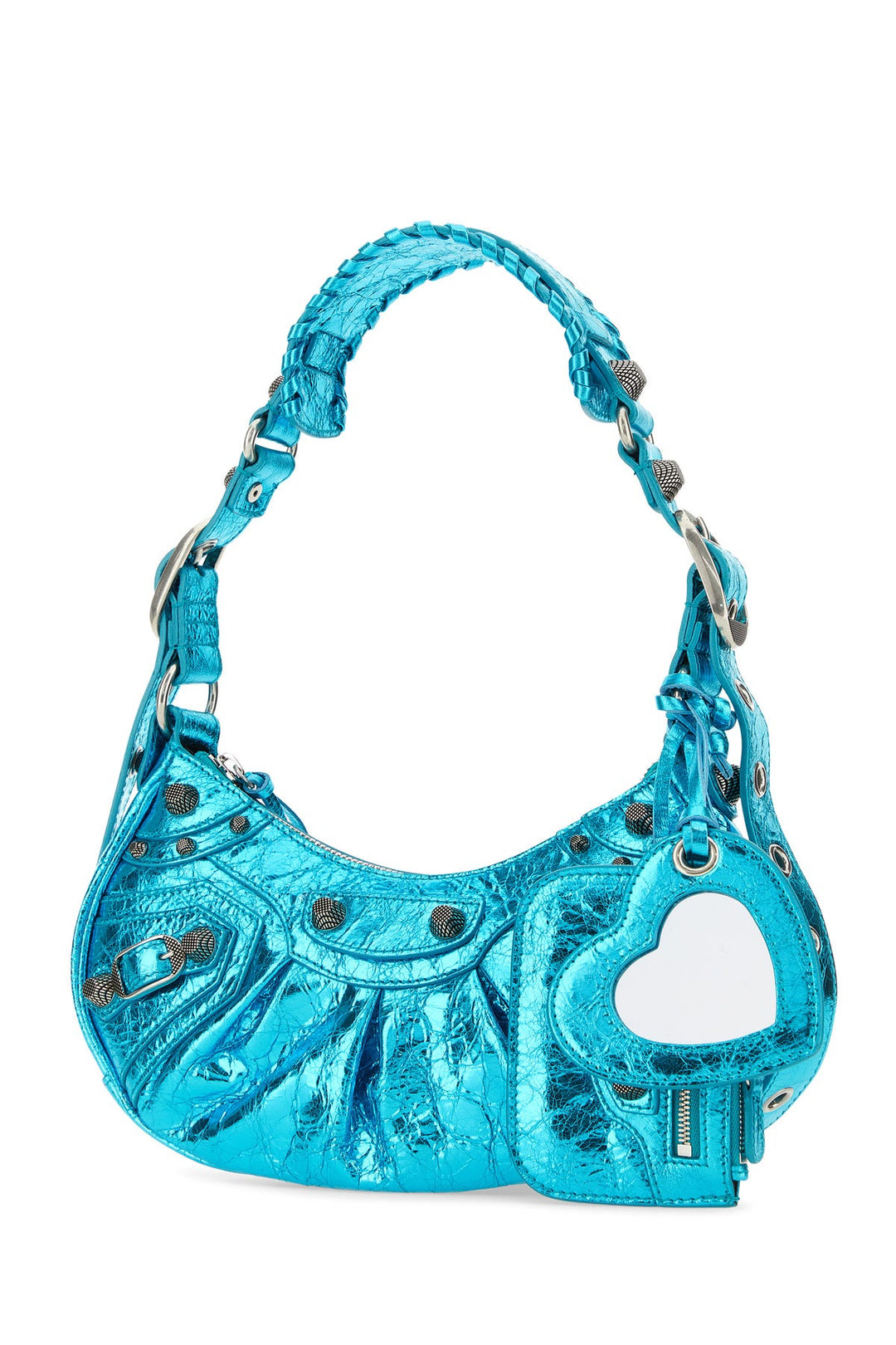 Turquoise nappa leather Le Cagole XS shoulder bag