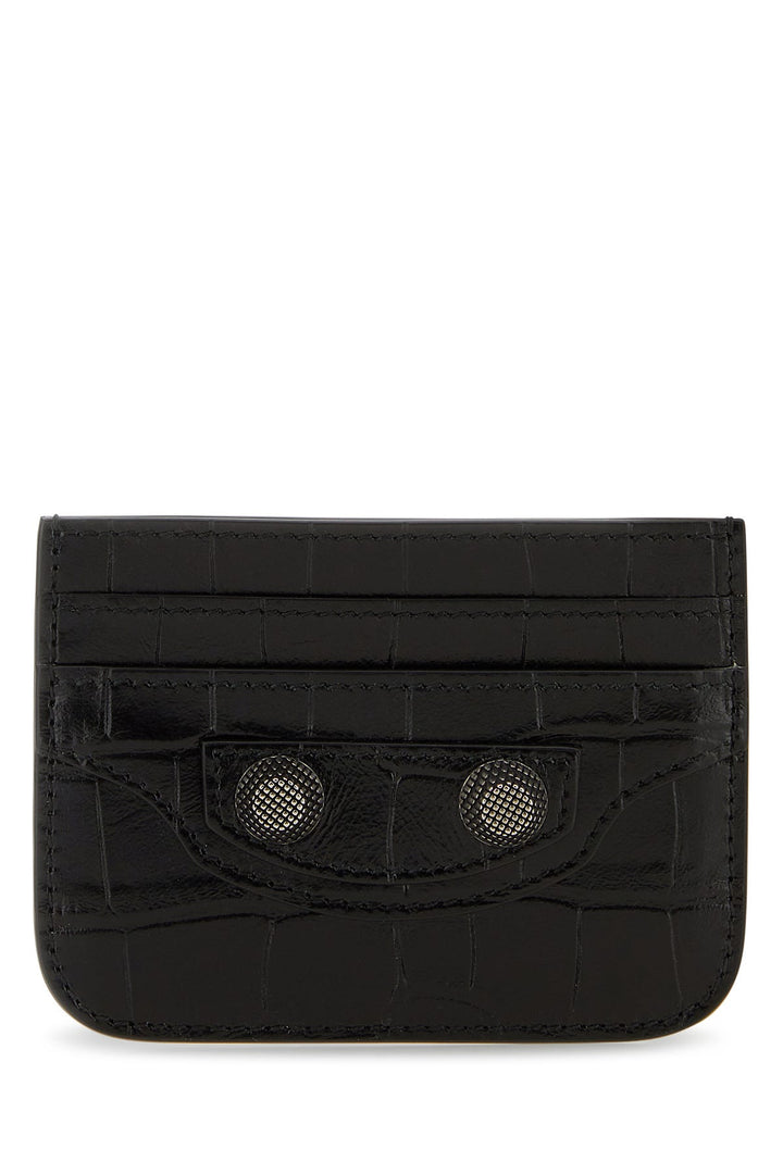 Black leather Le Cagole card holder