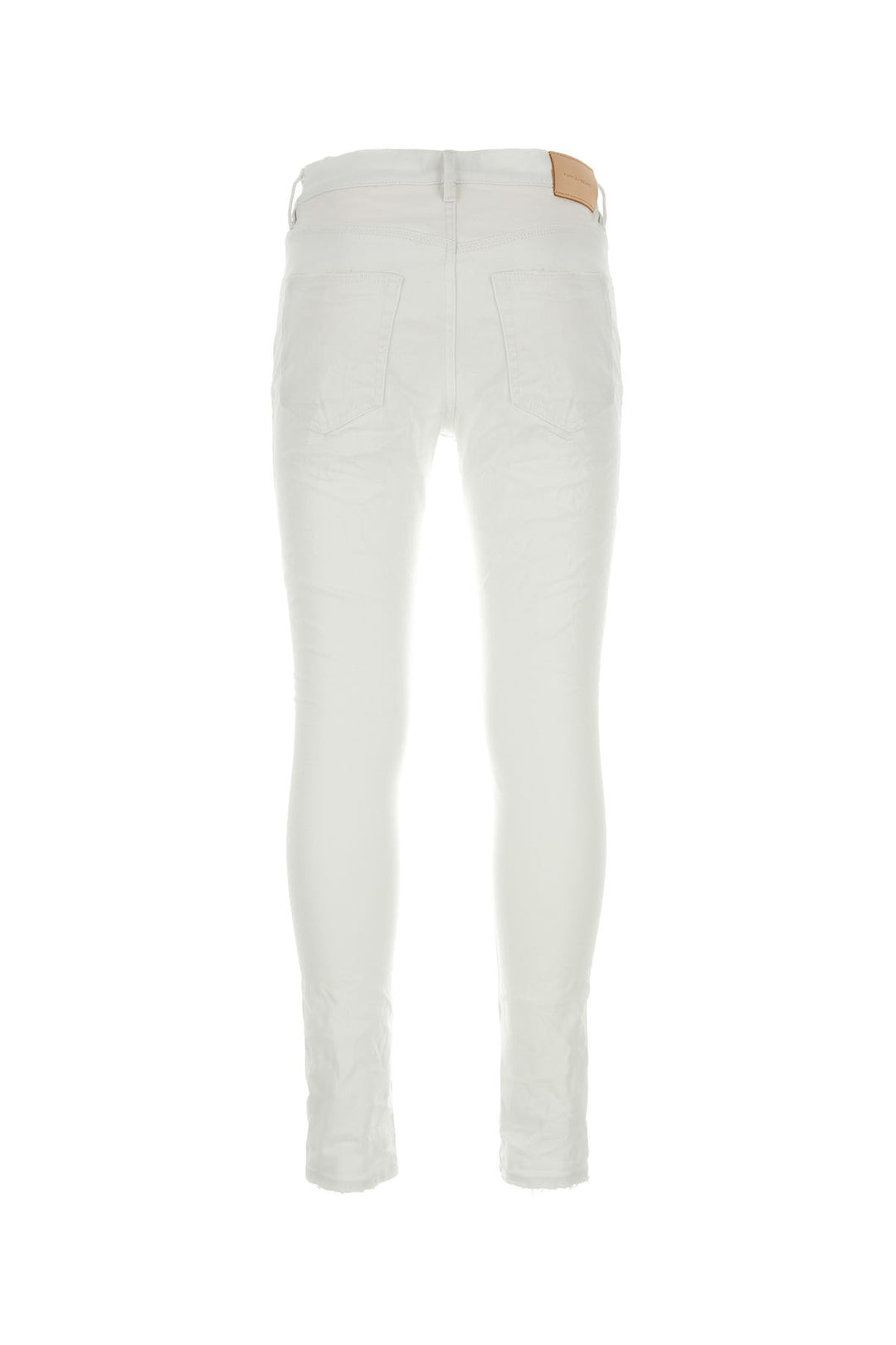 White stretch denim jeans