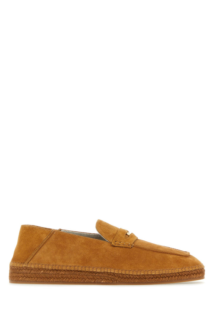 Camel suede espadrilles