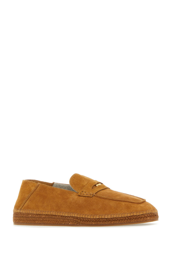 Camel suede espadrilles