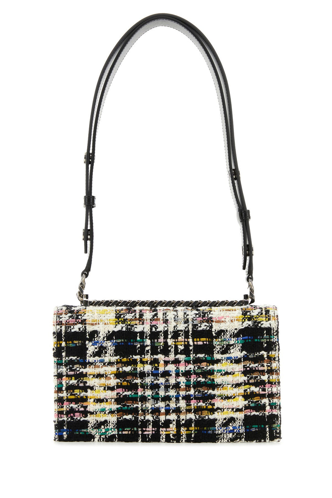 Multicolor tweed Skull shoulder bag