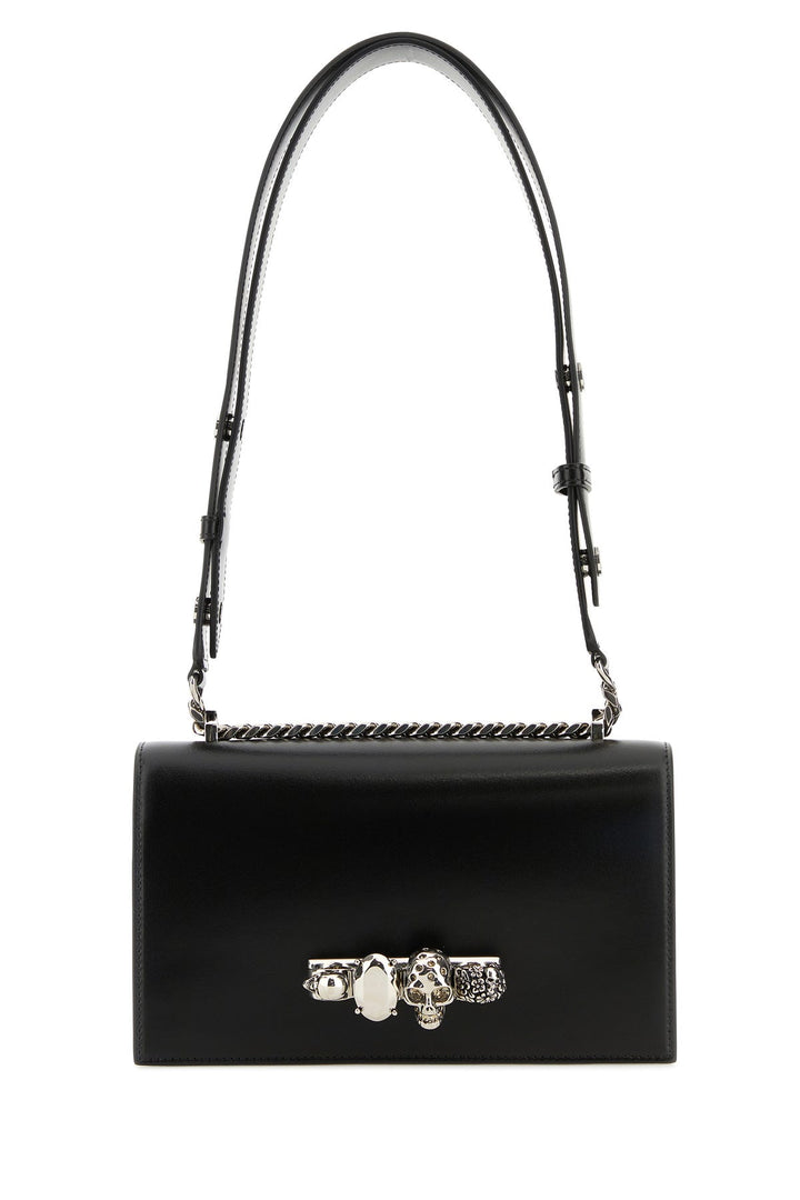 Black leather Skull shoulder bag