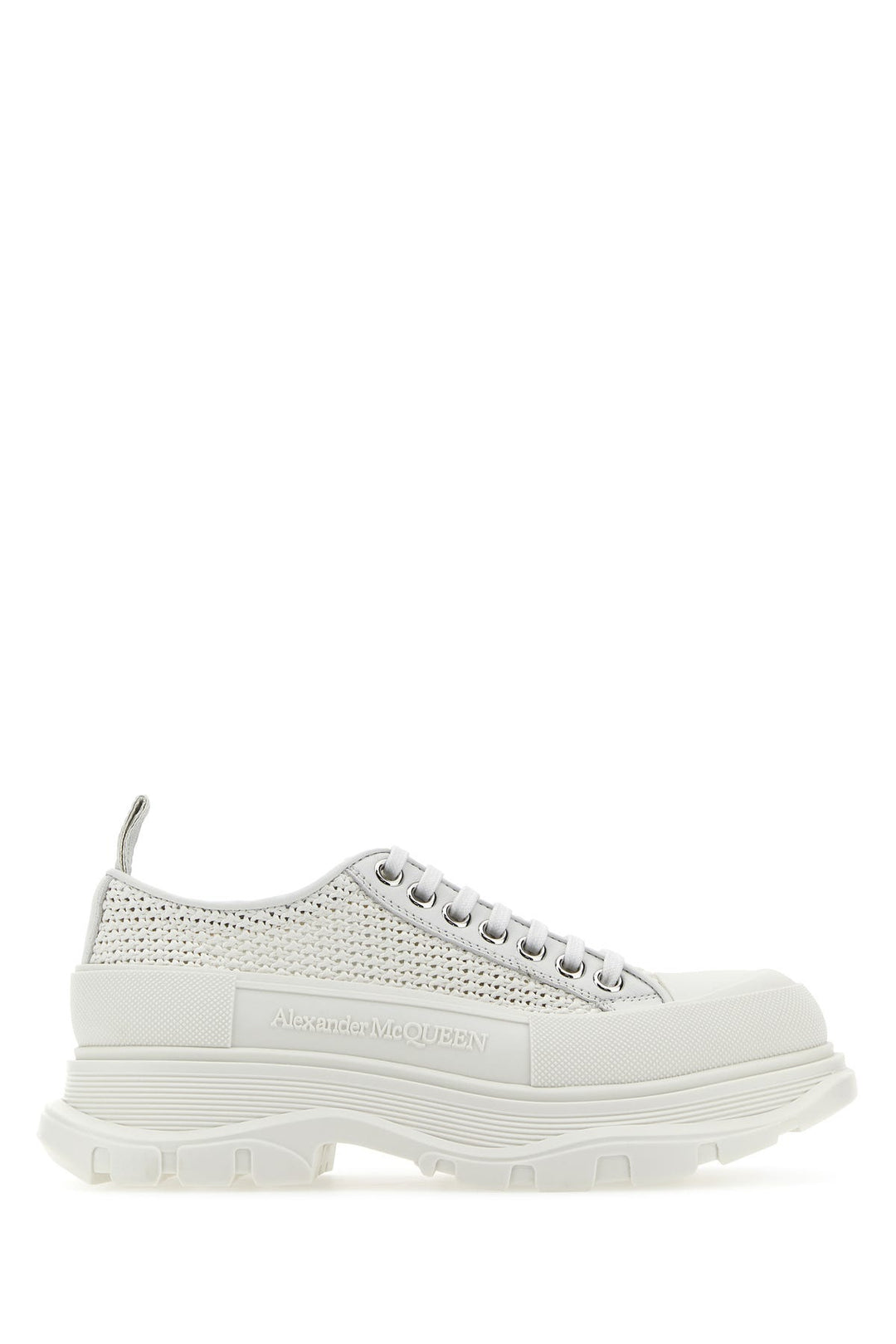 White raffia Tread Slick sneakers