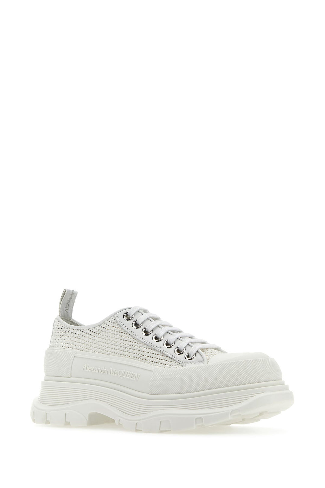 White raffia Tread Slick sneakers