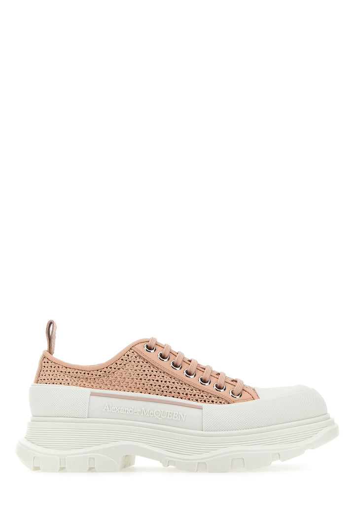 Pastel pink raffia Tread Slick sneakers