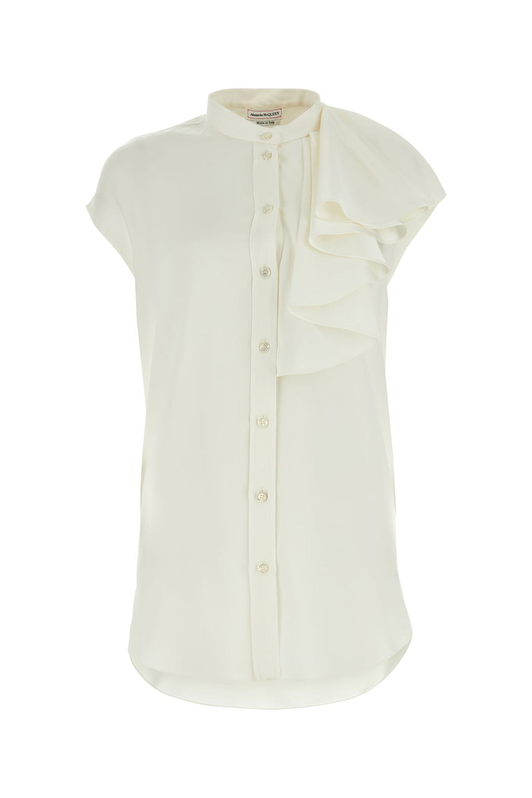 White satin blouse