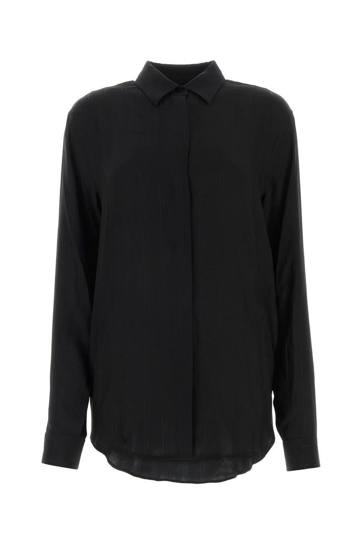 Black silk shirt