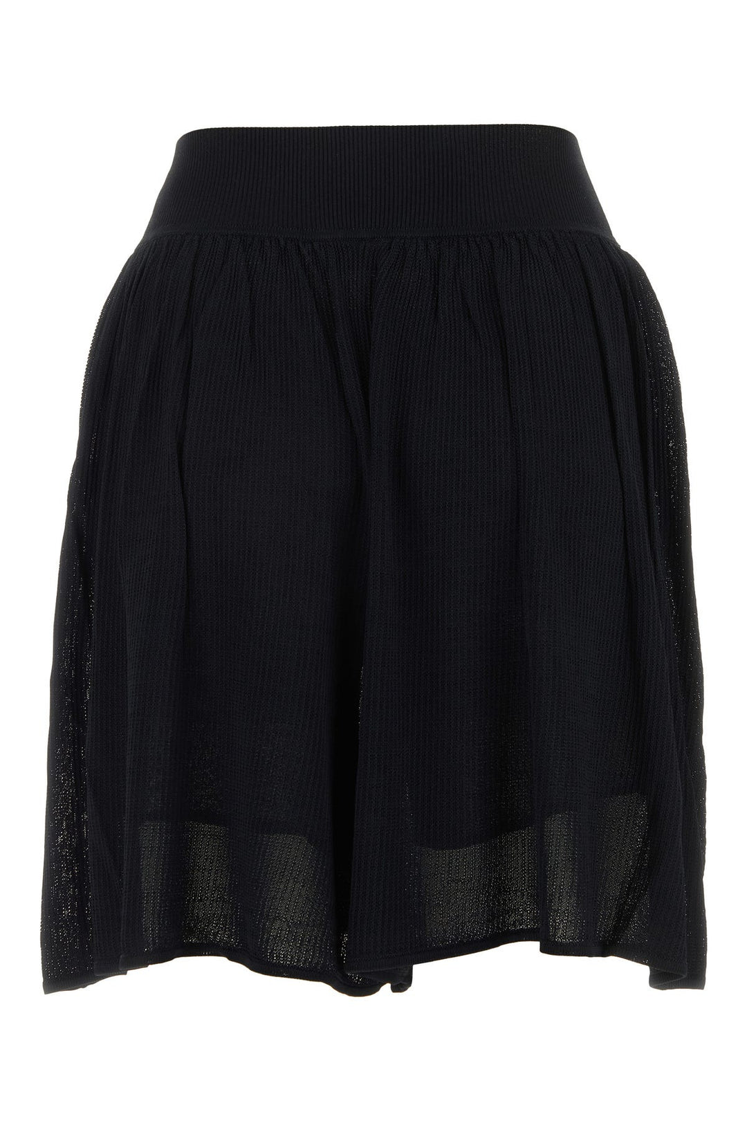 Black viscose shorts