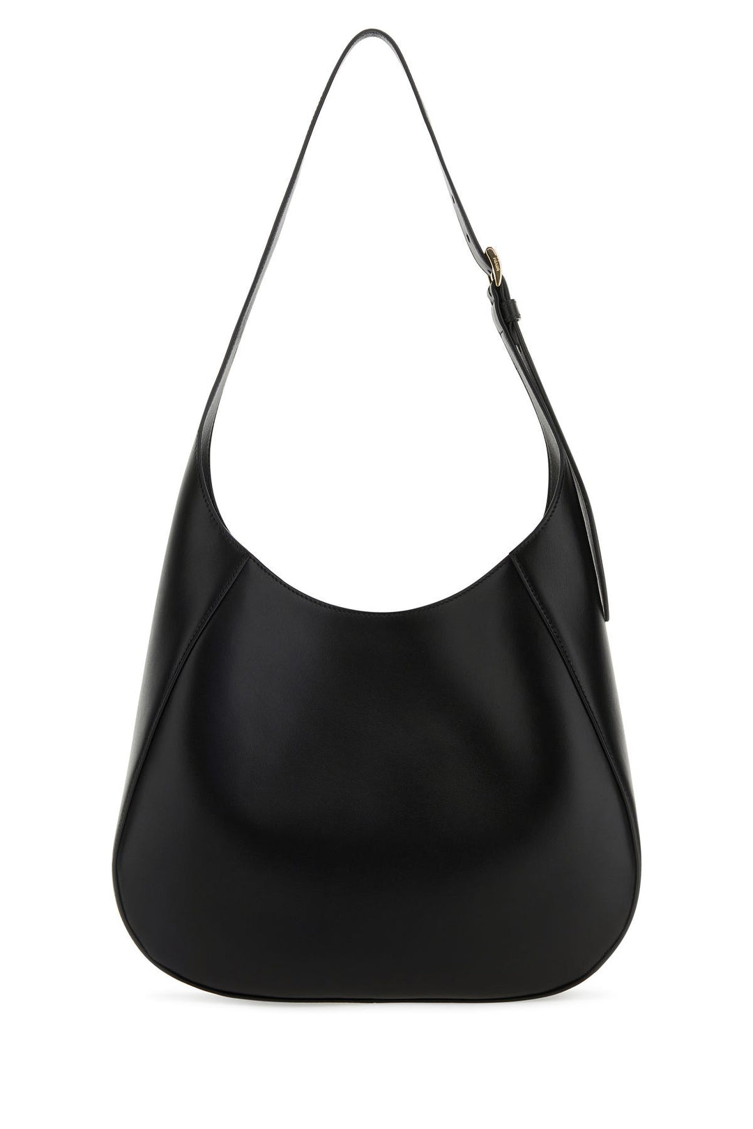 Black leather shoulder bag