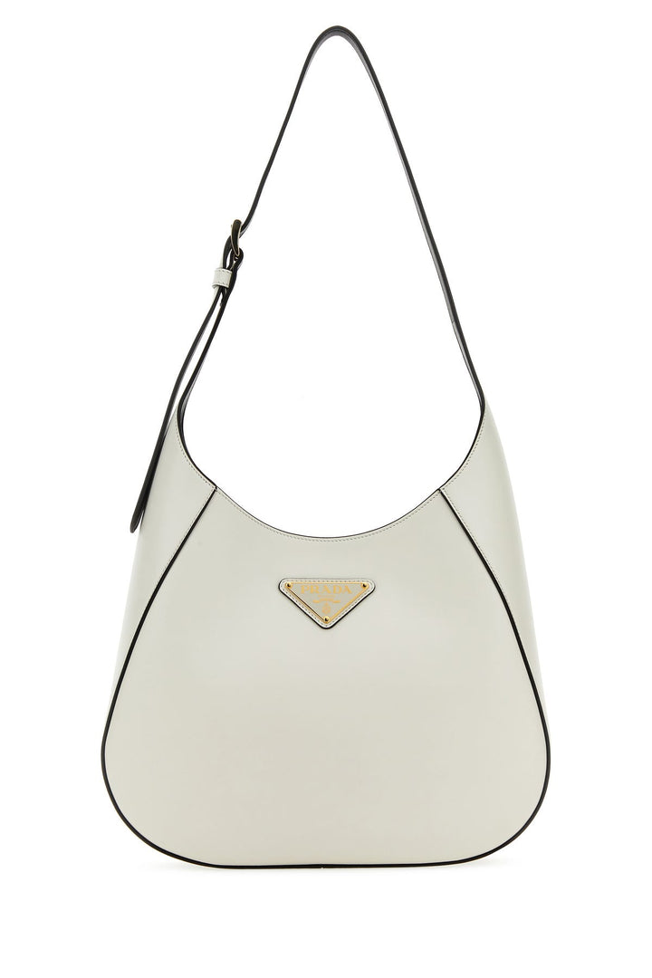 White leather shoulder bag