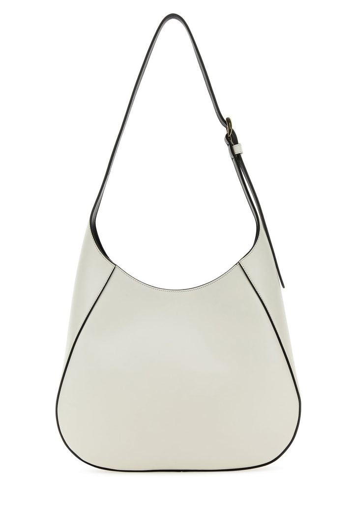 White leather shoulder bag