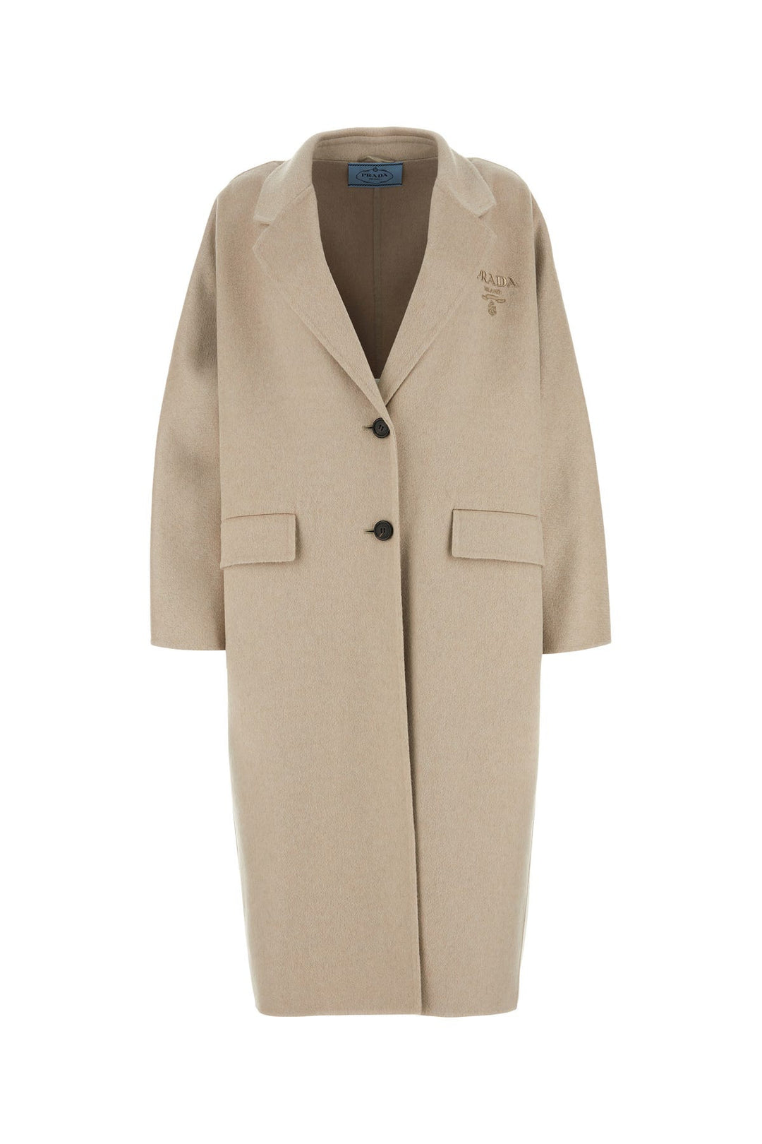 Sand cashmere oversize coat