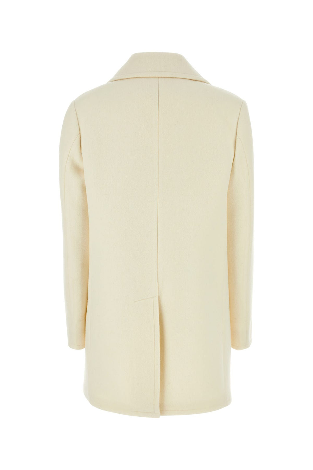 Ivory wool blend coat