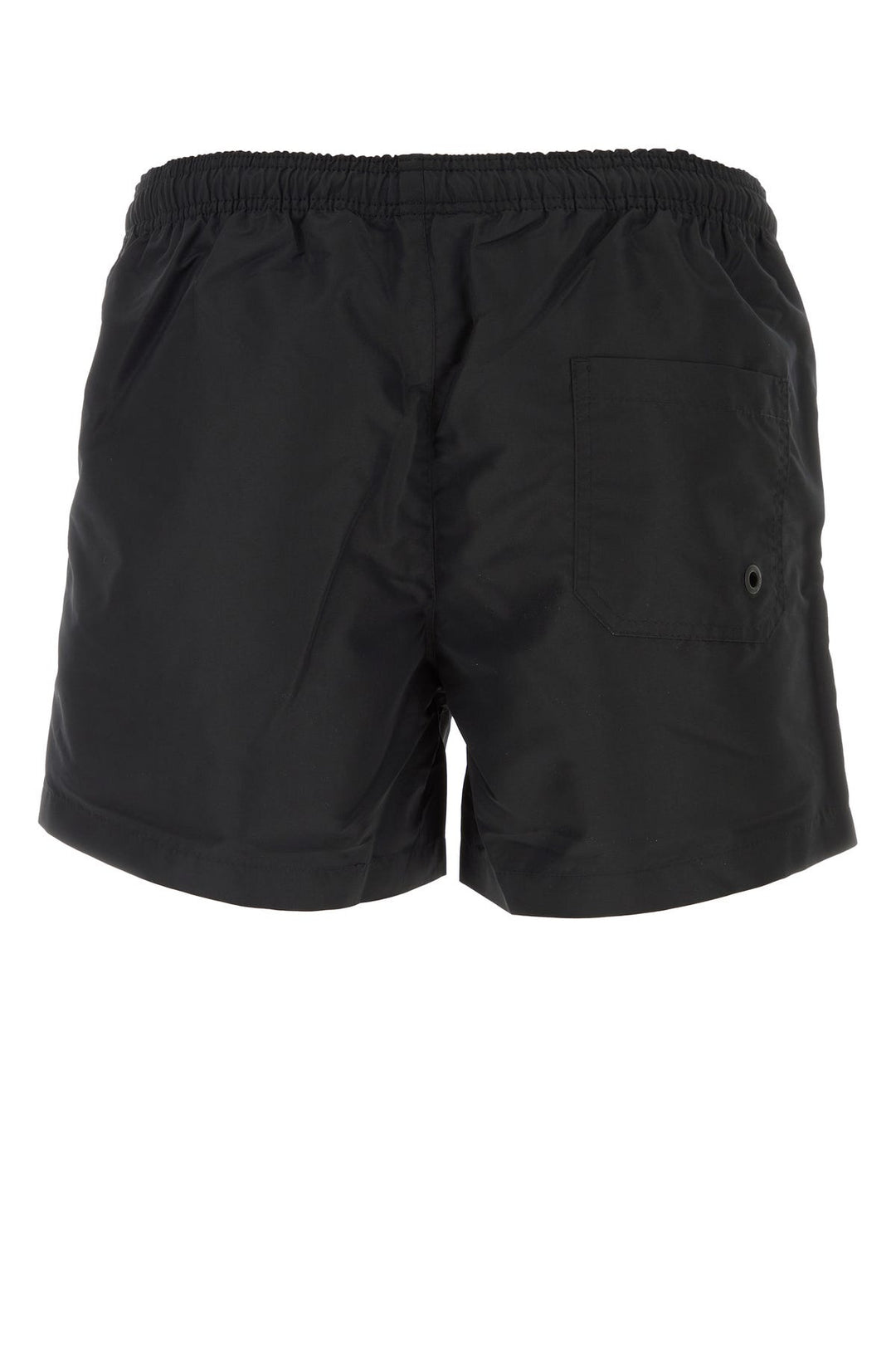 Black polyester swimming shorts