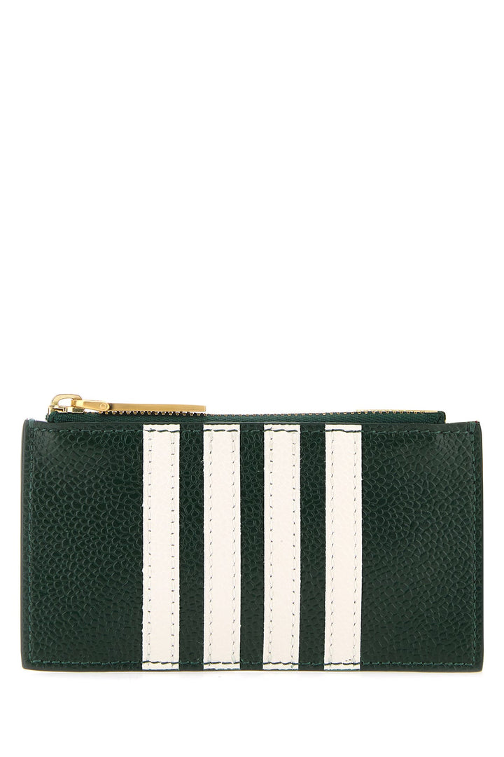 Bottle green leather cardholder