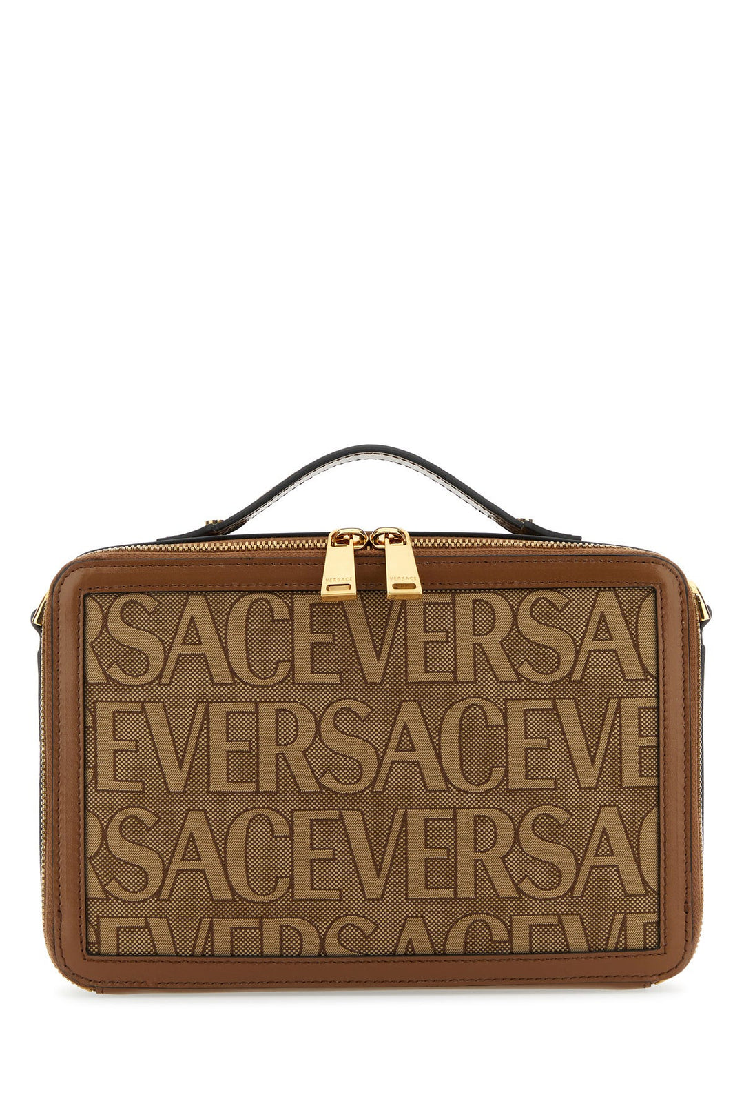 Embroidered canvas Versace Allover handbag