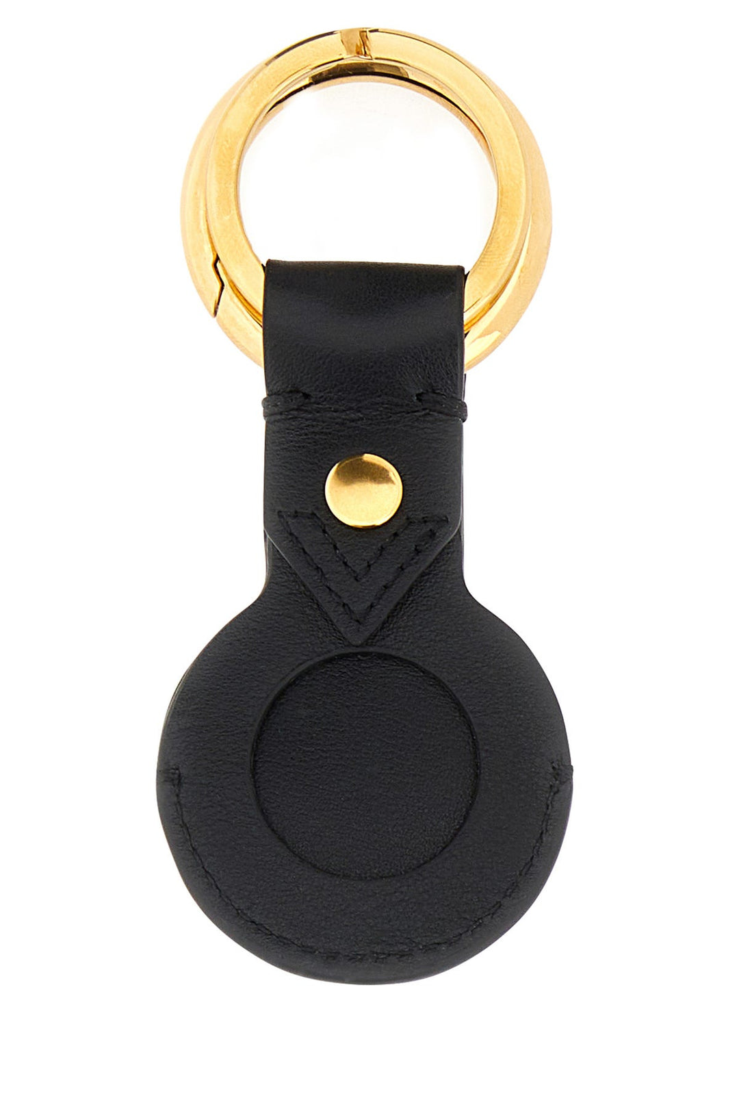 Black leather keyring