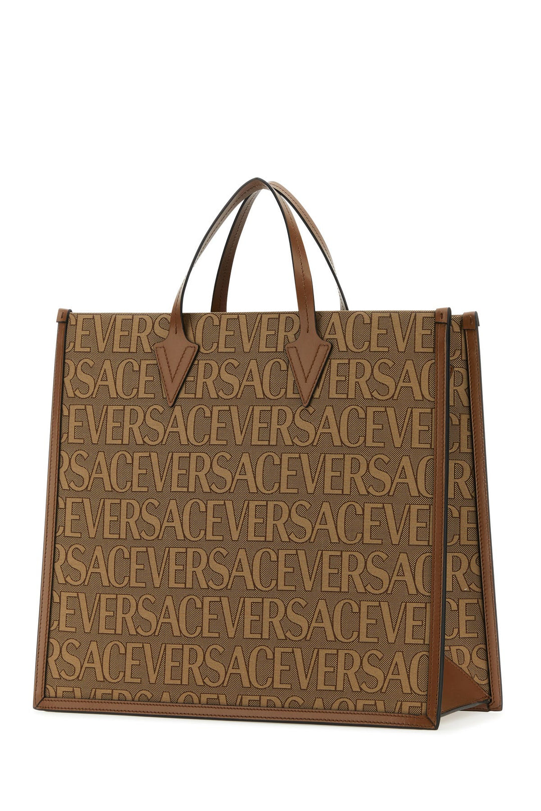 Embroidered canvas Versace Allover shopping bag