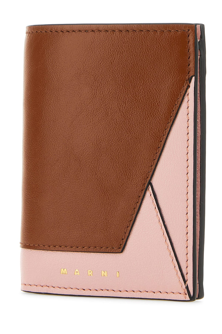 Two-tone leather wallet