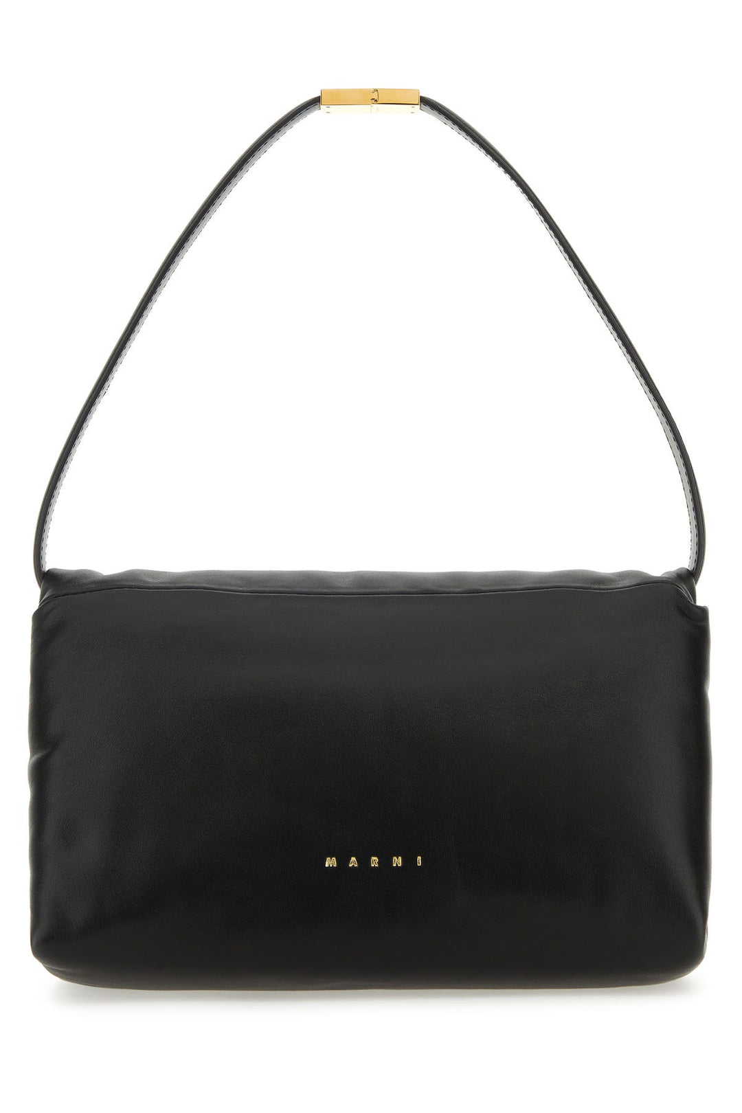 Black leather shoulder bag