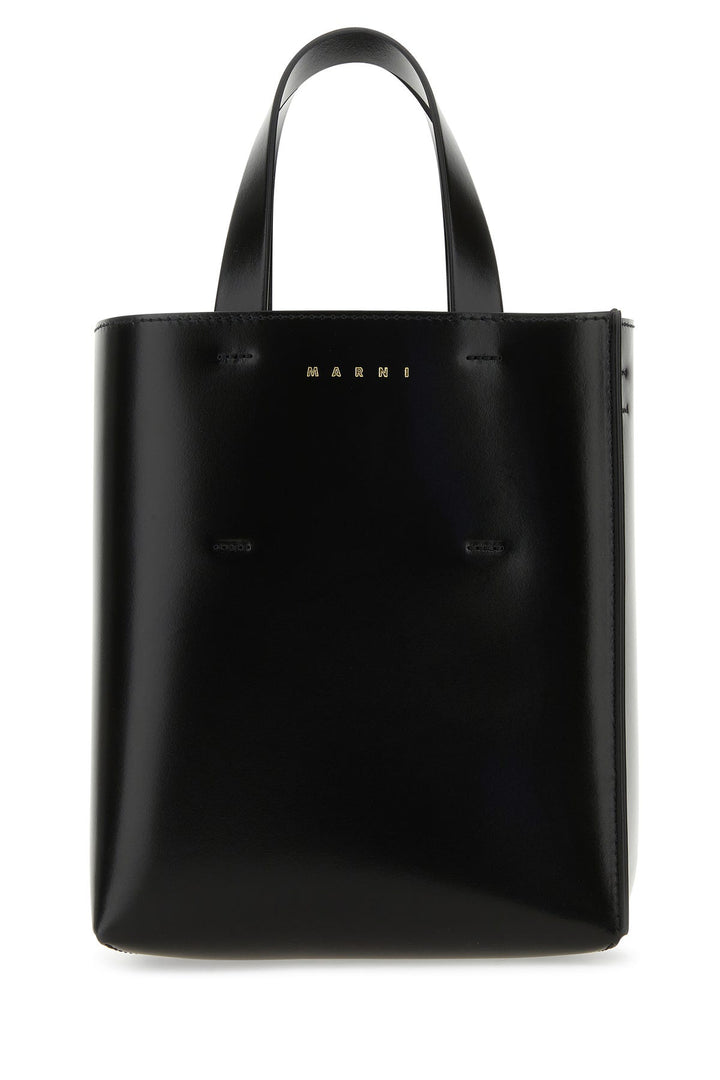 Black leather mini Museo handbag