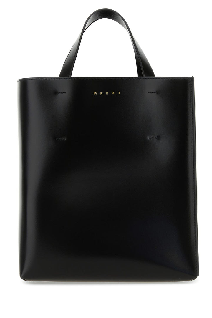 Black leather small Museo handbag