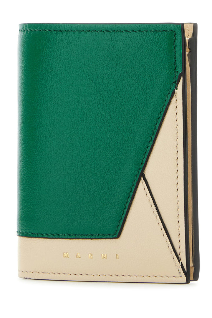 Two-tone leather wallet