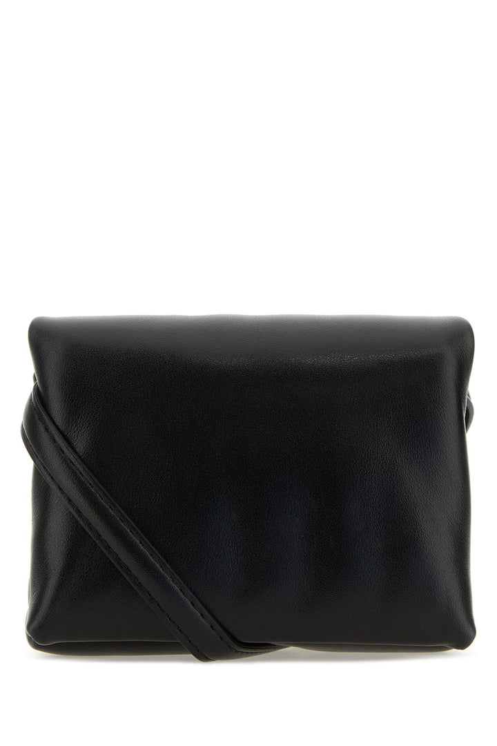 Black leather mini Prisma clutch