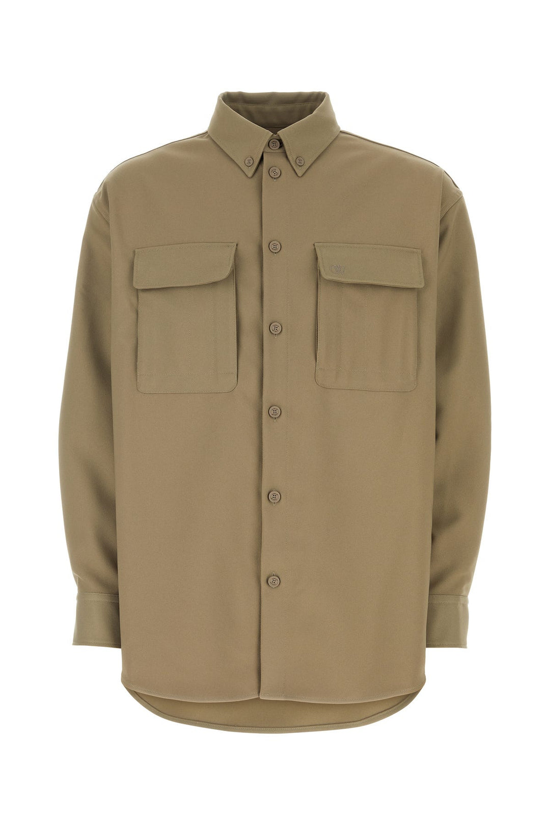 Cappuccino polyester oversize shirt