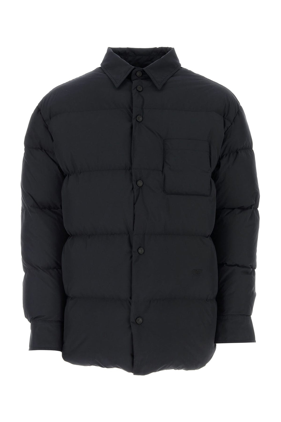 Black polyester down jacket