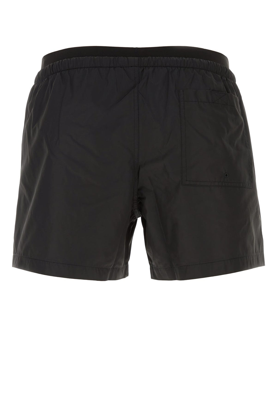 Black polyester swimming shorts