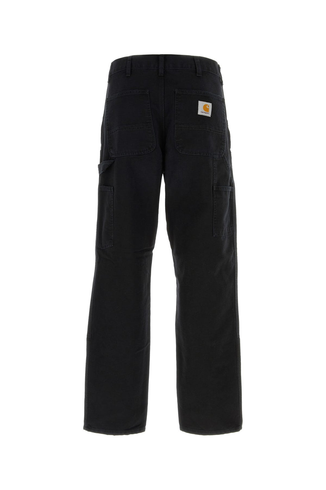 Black cotton Double Knee Pant