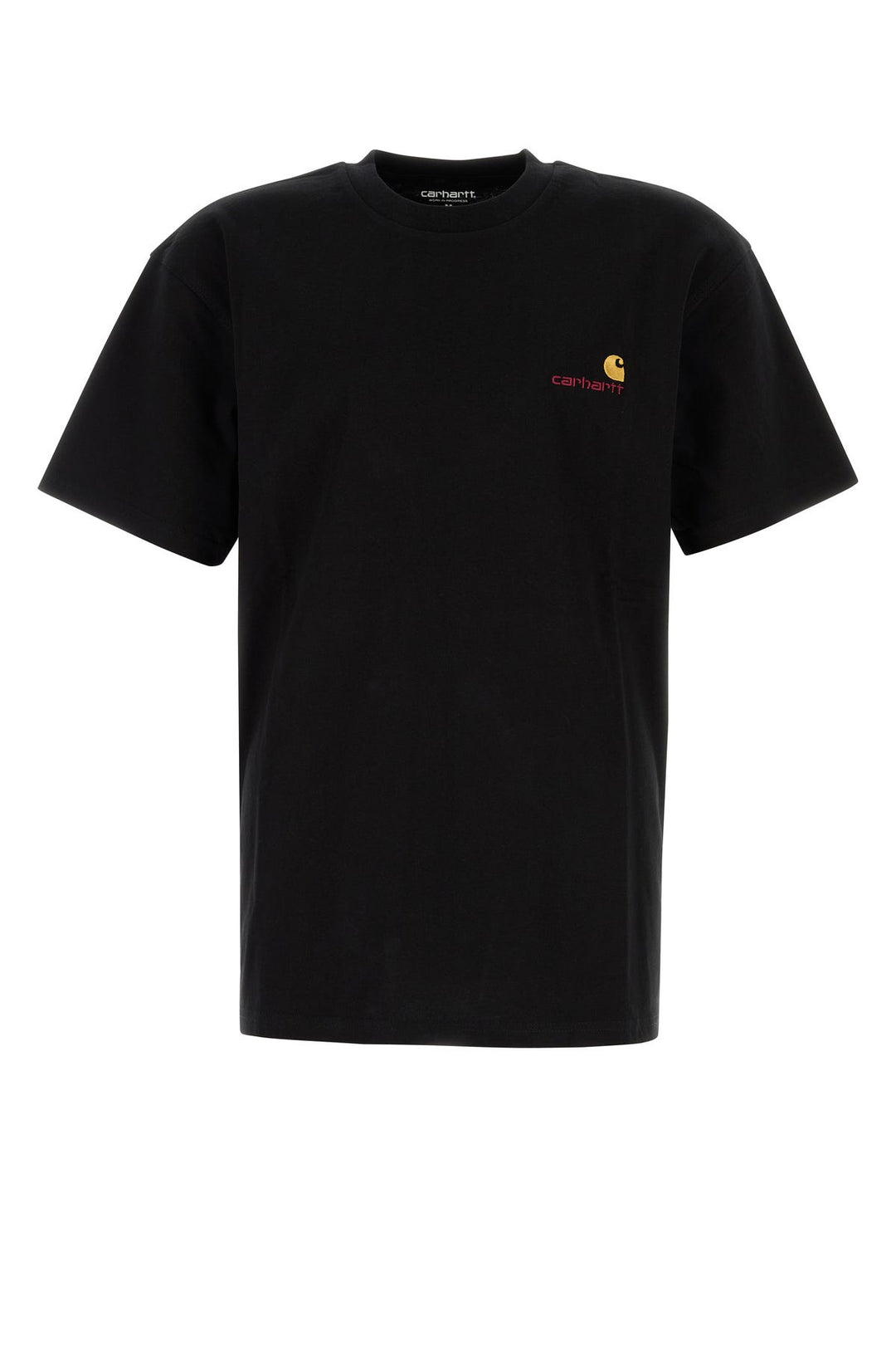 Black cotton S/S American Script t-shirt