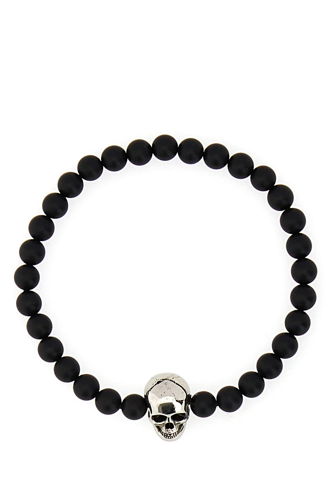 Black beads Skull bracelet