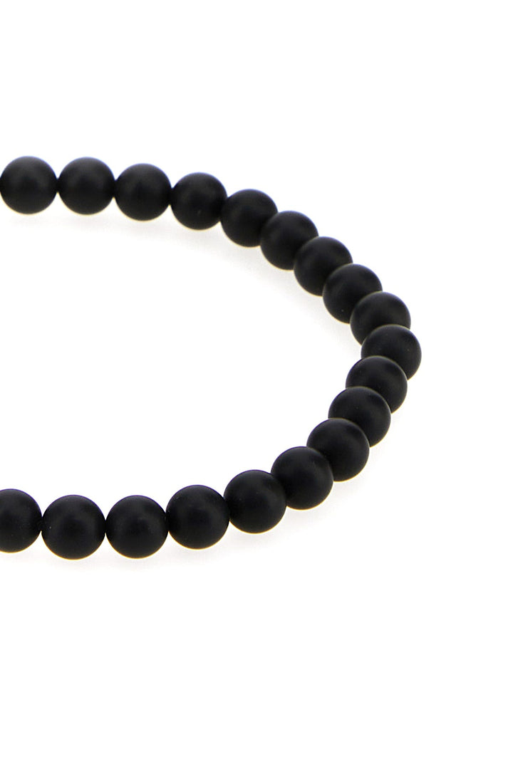 Black beads Skull bracelet