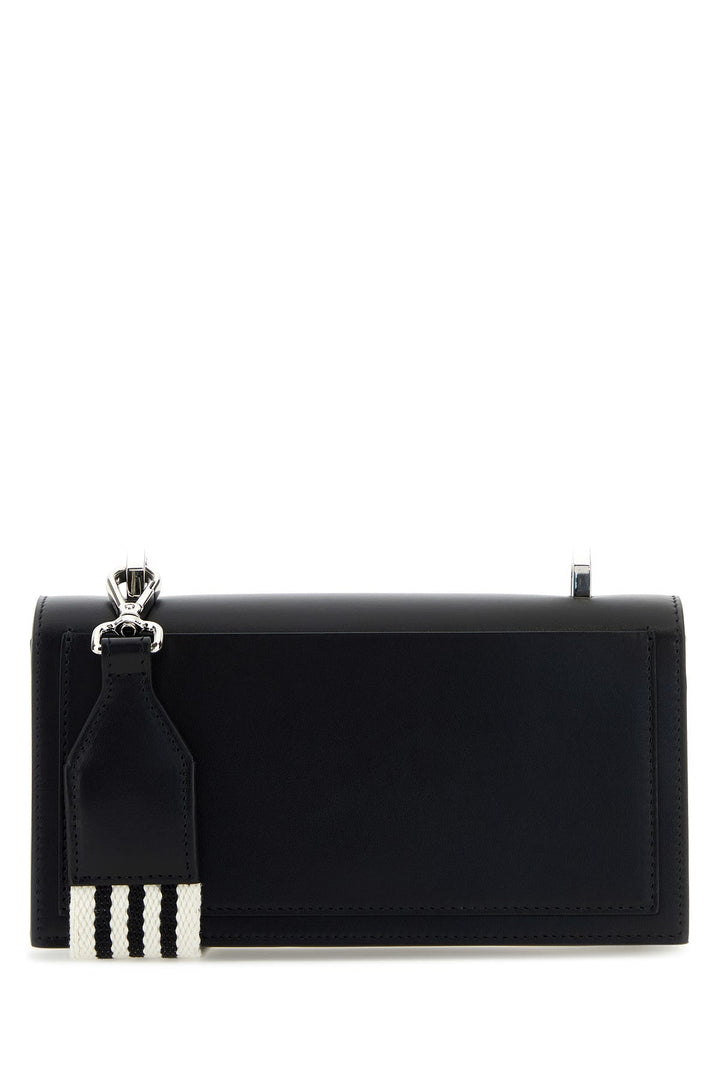 Black leather The Knuckle Satchel crossbody bag