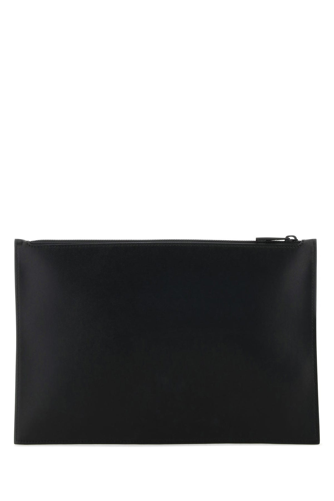 Black leather clutch