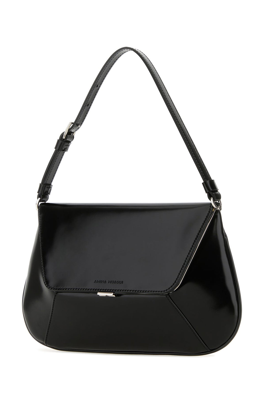 Black leather Ami shoulder bag