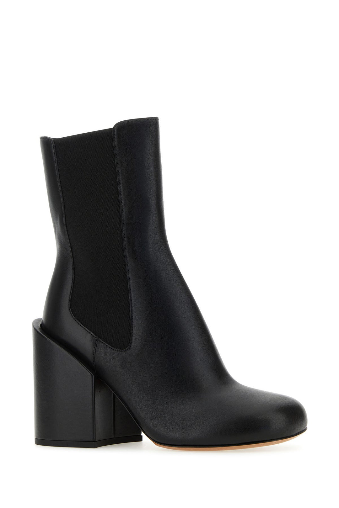 Black leather Etra ankle boots