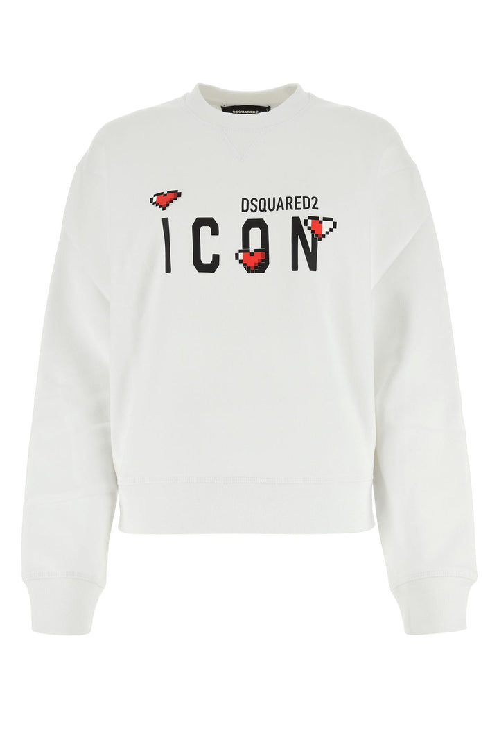 White cotton sweatshirt