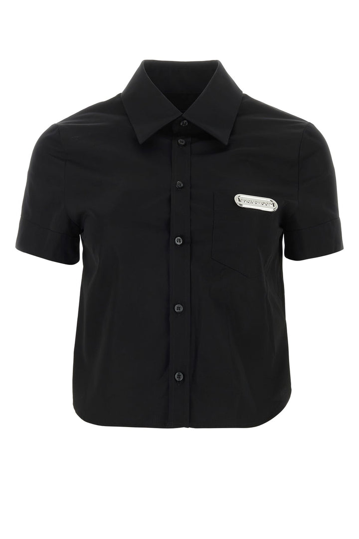 Black poplin shirt