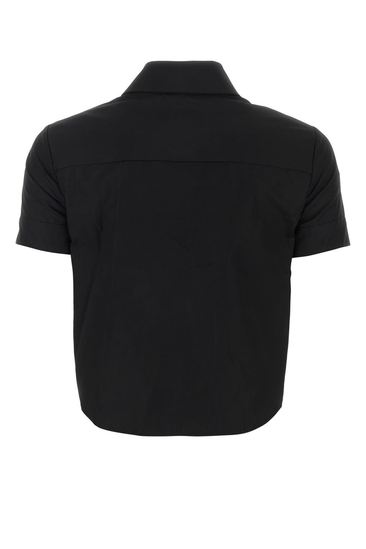 Black poplin shirt