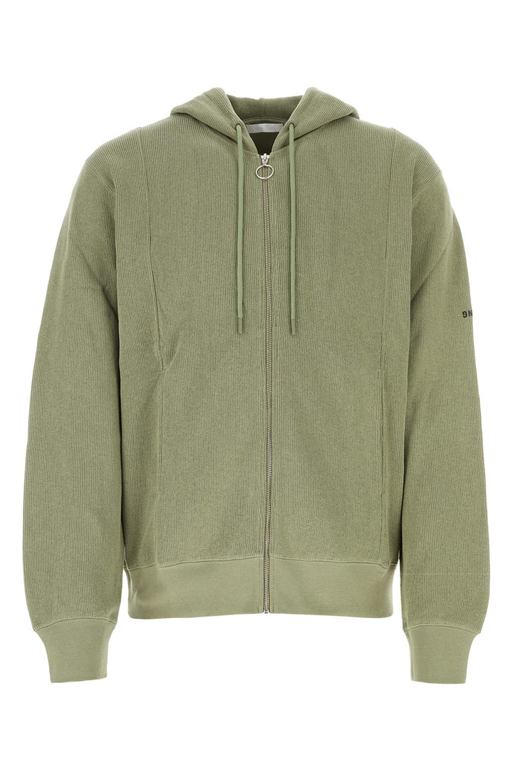 Sage green cotton blend sweatshirt