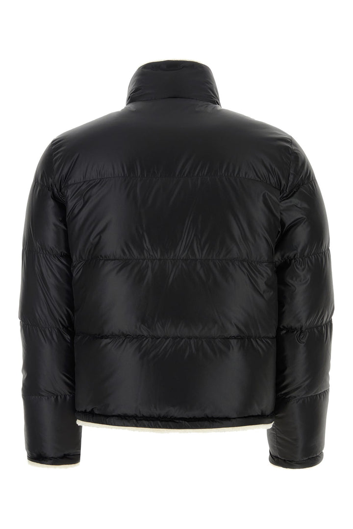 Black nylon down jacket