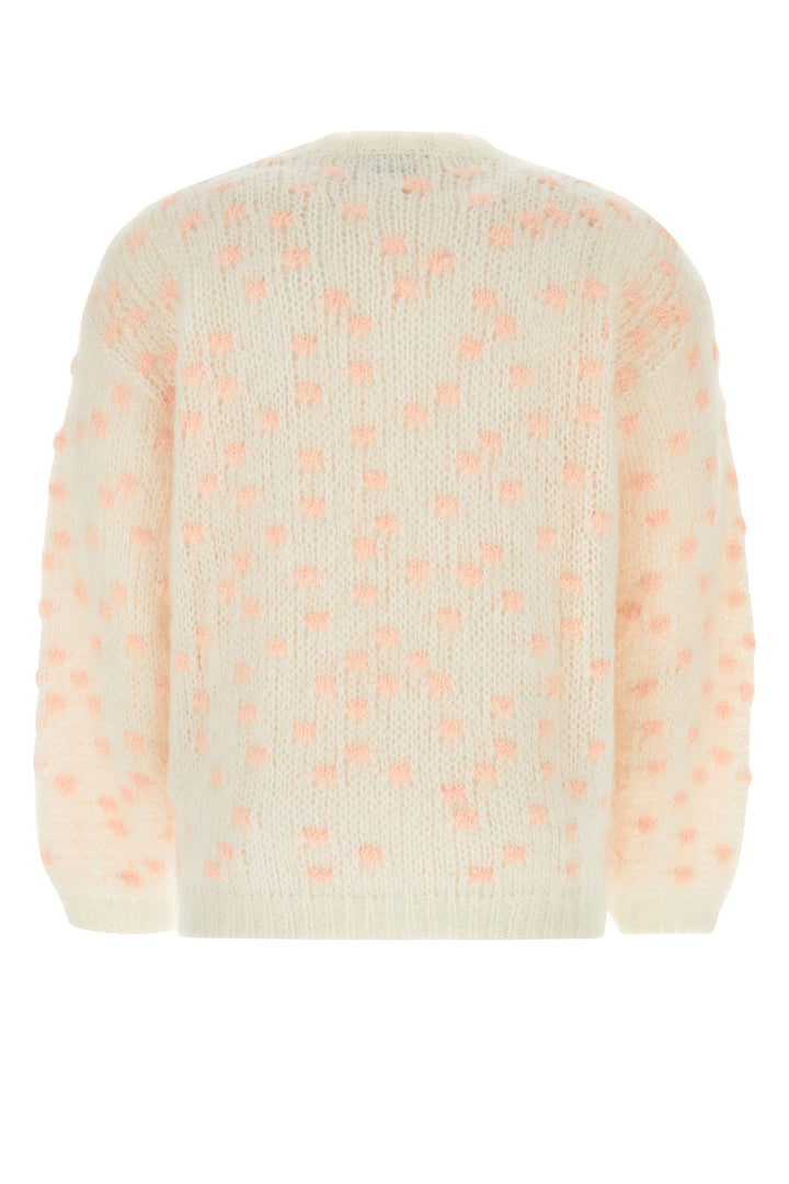 Embroidered mohair blend sweater