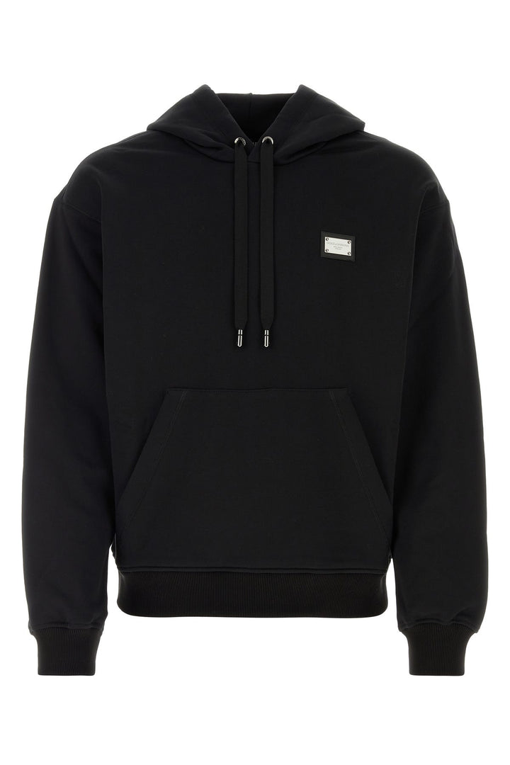 Black cotton sweatshirt